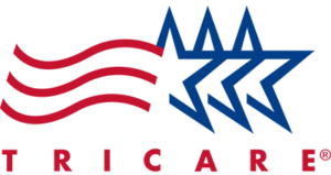 TRICARE logo — accepted military health insurance for ABA therapy at ABA On Demand